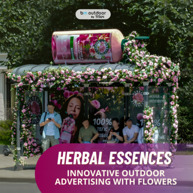 Herbal Essences: Innovative Outdoor Advertising with Flowers