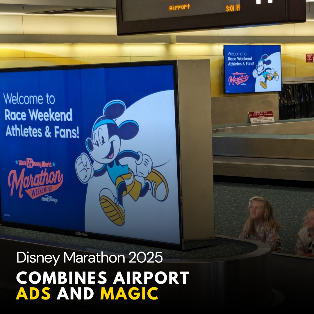 Disney Marathon 2025 Combines Airport Ads and Magic