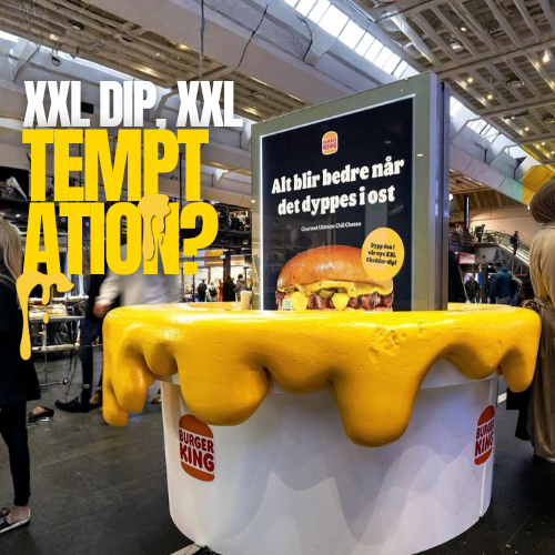 Burger King’s XXL Cheddar Dip at Oslo Central Station