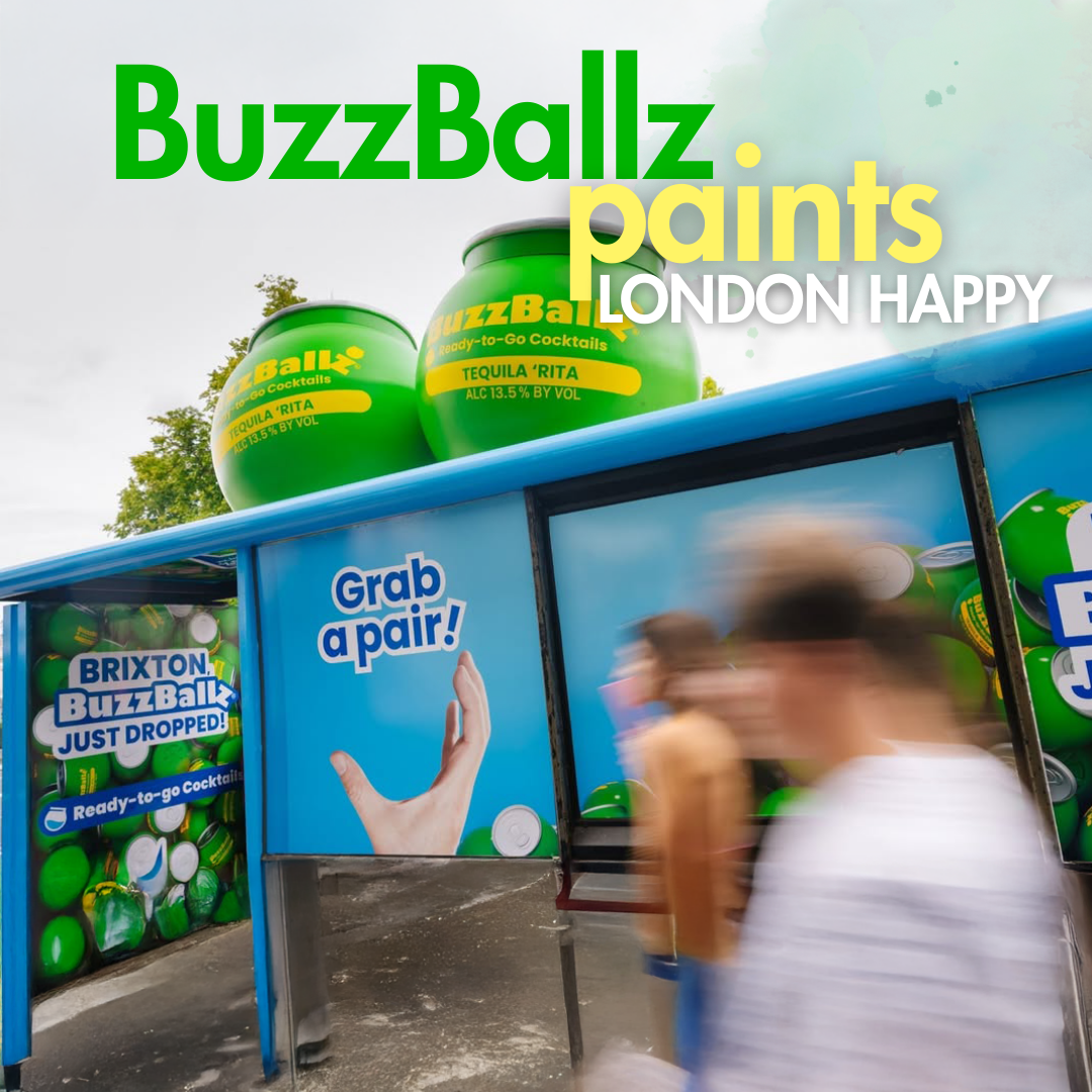 BuzzBallz OOH Campaign: A Colorful Cocktail in London