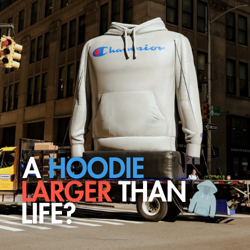 Champion’s Giant Inflatable Hoodie Takes NYC Streets