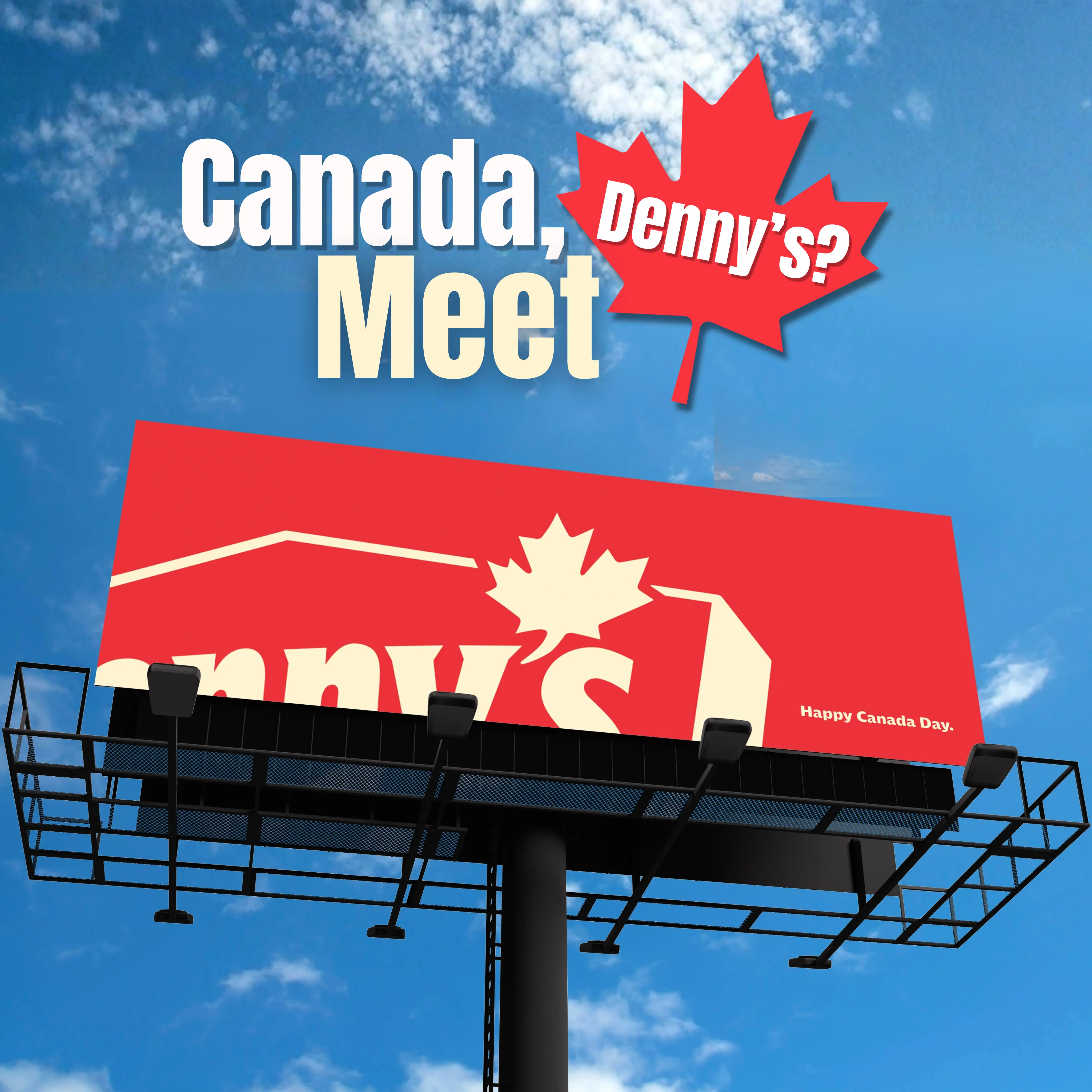 Denny’s Canada Uses Canada Day OOH To Showcase New Brand Identity