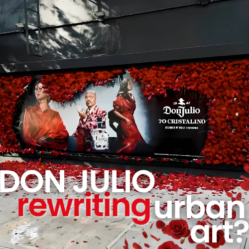 Hand-Painted Mural Becomes Interactive Rose Installation