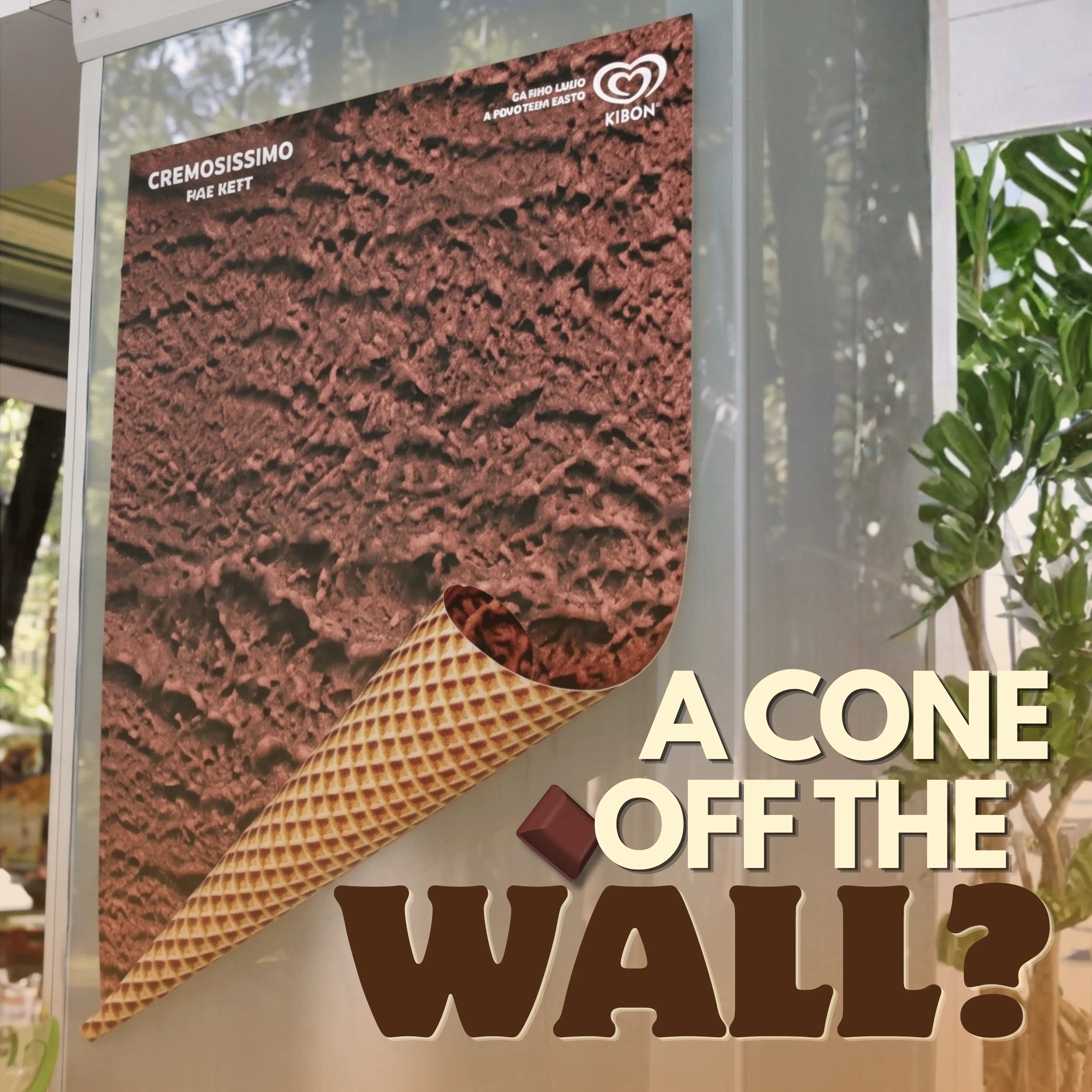 Kibon Turns a Printed Poster Into a 3D Ice Cream Cone