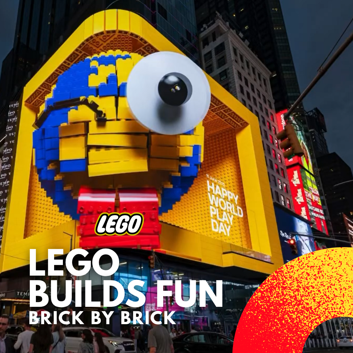 LEGO Transforms Times Square with World Play Day 3D Spectacle