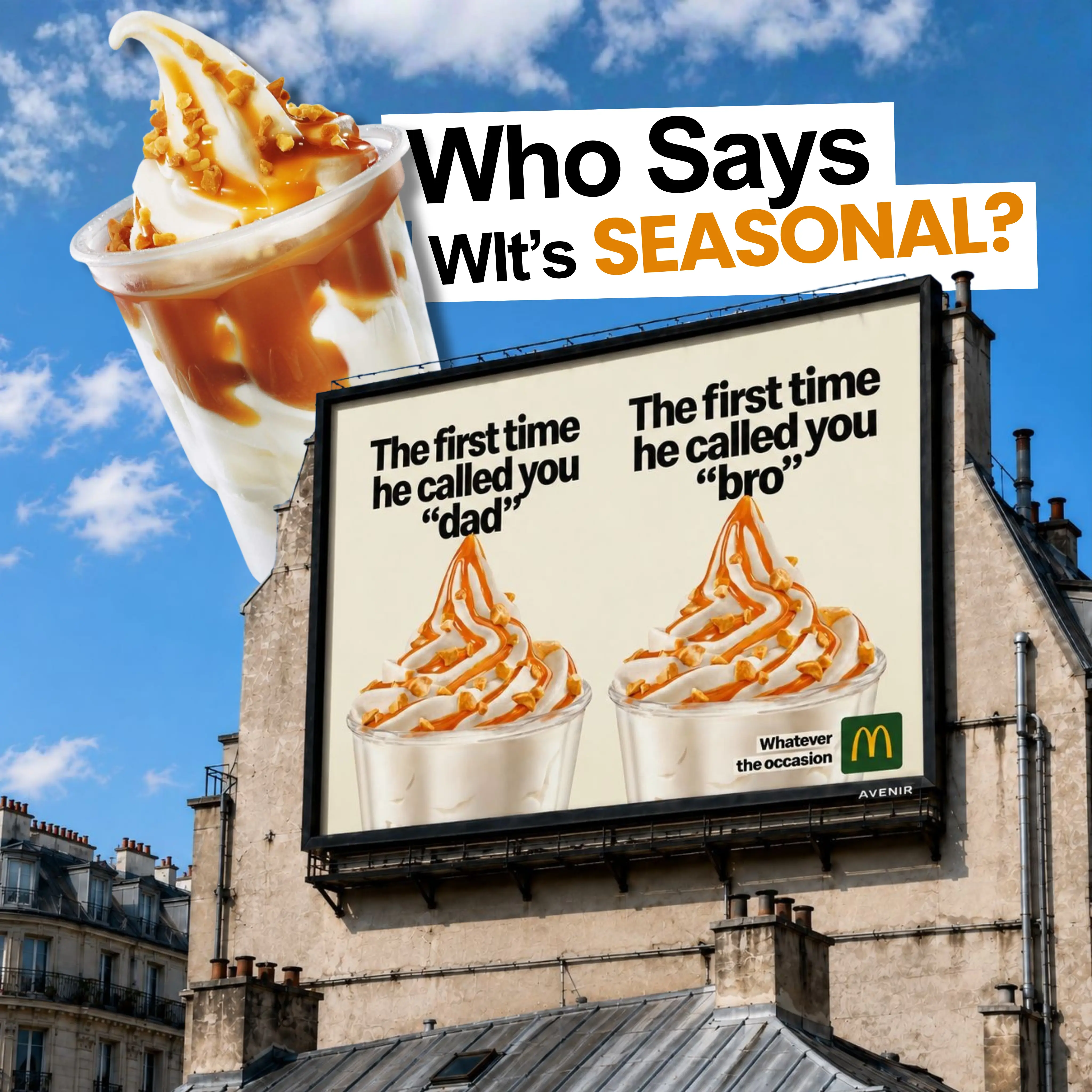 McDonald’s France Turns Ice Cream Seasonality Into an Always-On OOH Campaign