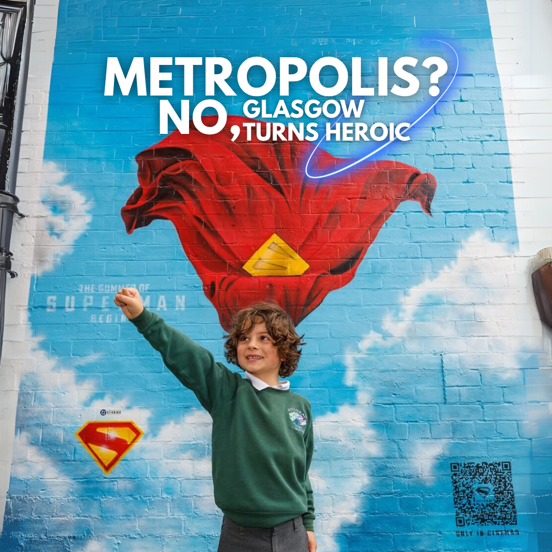 Glasgow Transforms into Metropolis with Superman Murals