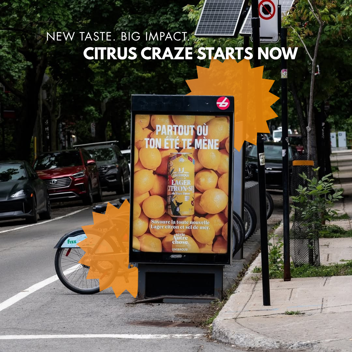 Unibroue’s Citrus Lager Campaign Brightens Montreal Streets