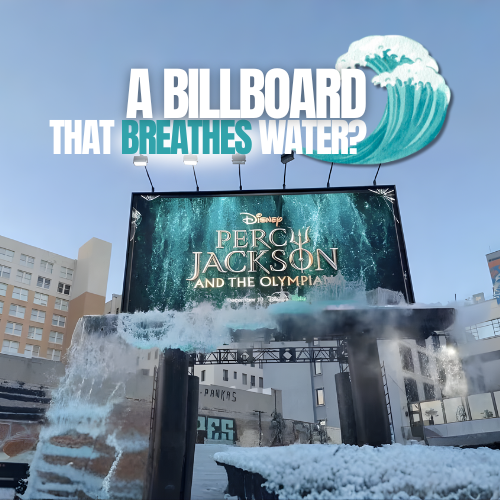 Disney+ Unveils Water-Filled Billboard for Percy Jackson & the Olympians S2