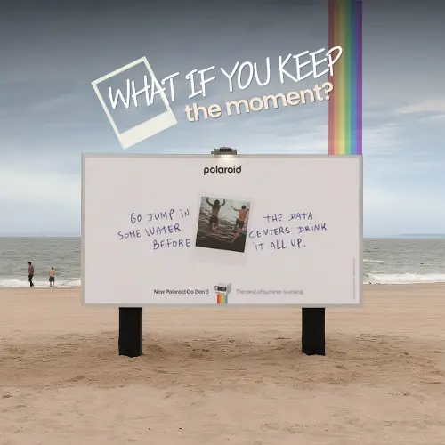 How Polaroid Turned AI Anxiety Into Outdoor Art