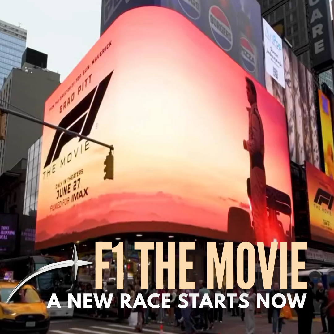F1: The Movie Turns Times Square Into a Racing Spectacle