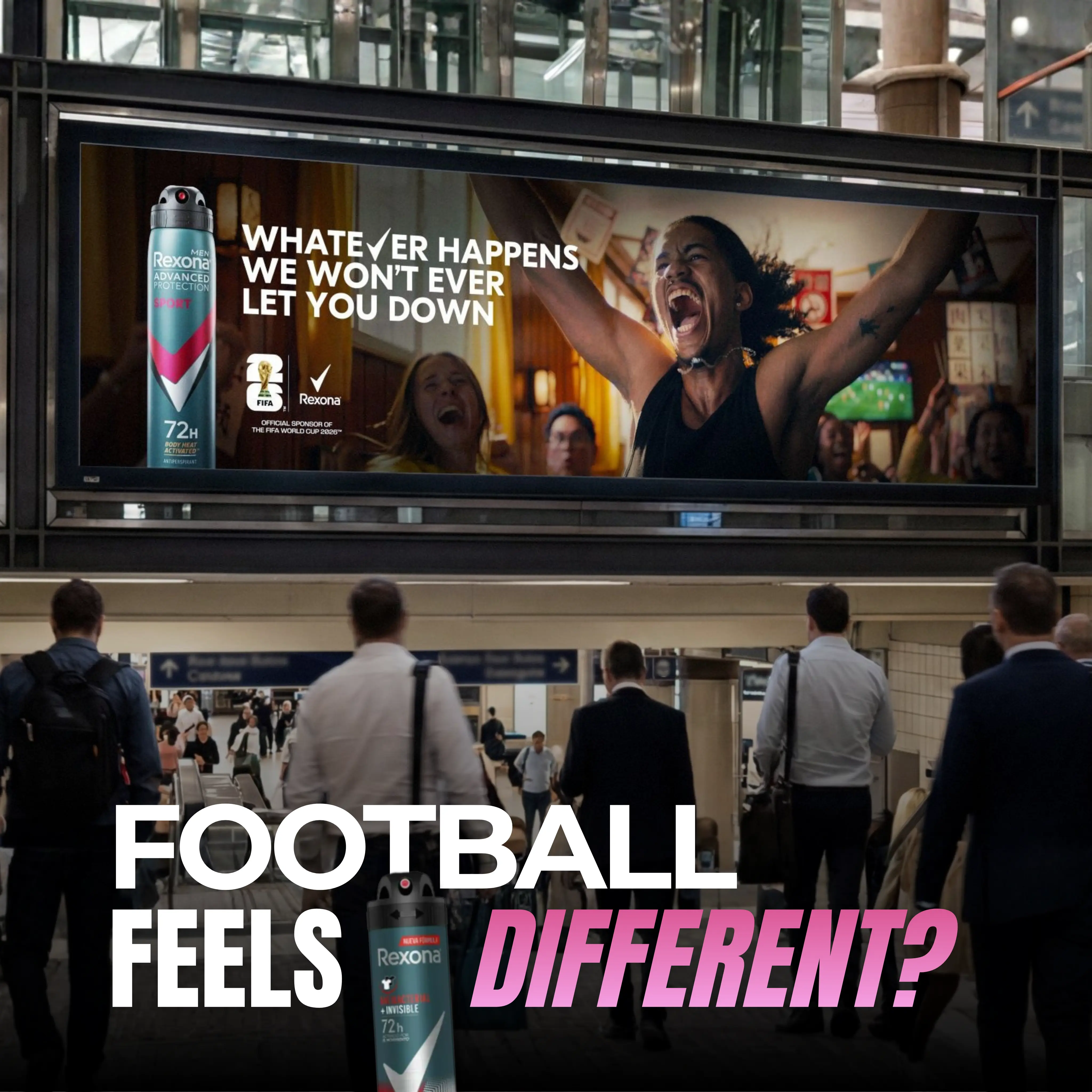 Rexona Brings FIFA World Cup Emotions to Life Through OOH and DOOH