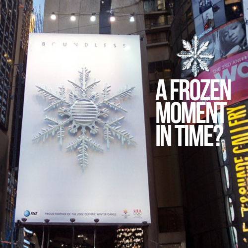 AT&T’s Olympic Snowflake Still Shines in Times Square