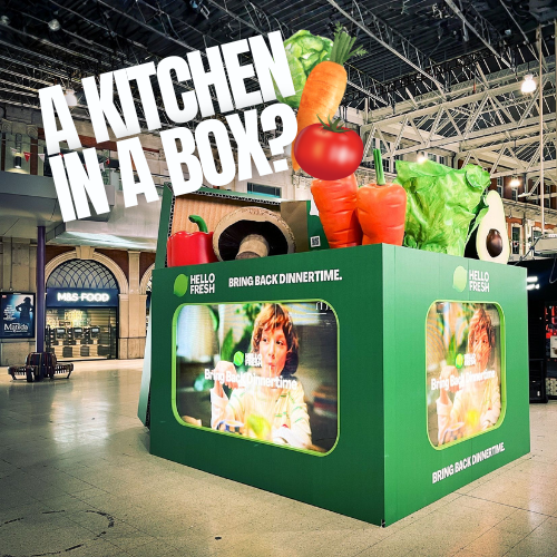 HelloFresh Turns Waterloo Station into a Live Kitchen with Theatrical OOH Installation